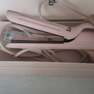 NEW in BOX L'ange Hair Straightener & CURLING IRON in Pink